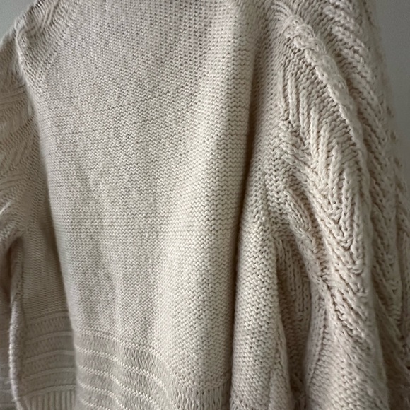 Ivory Open-Front Knit Cardigan - Picture 4 of 6